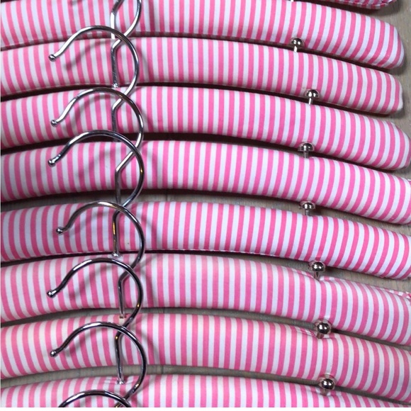 Vintage Victoria Secret PINK  Striped Hangers Set of 10 - Picture 5 of 6